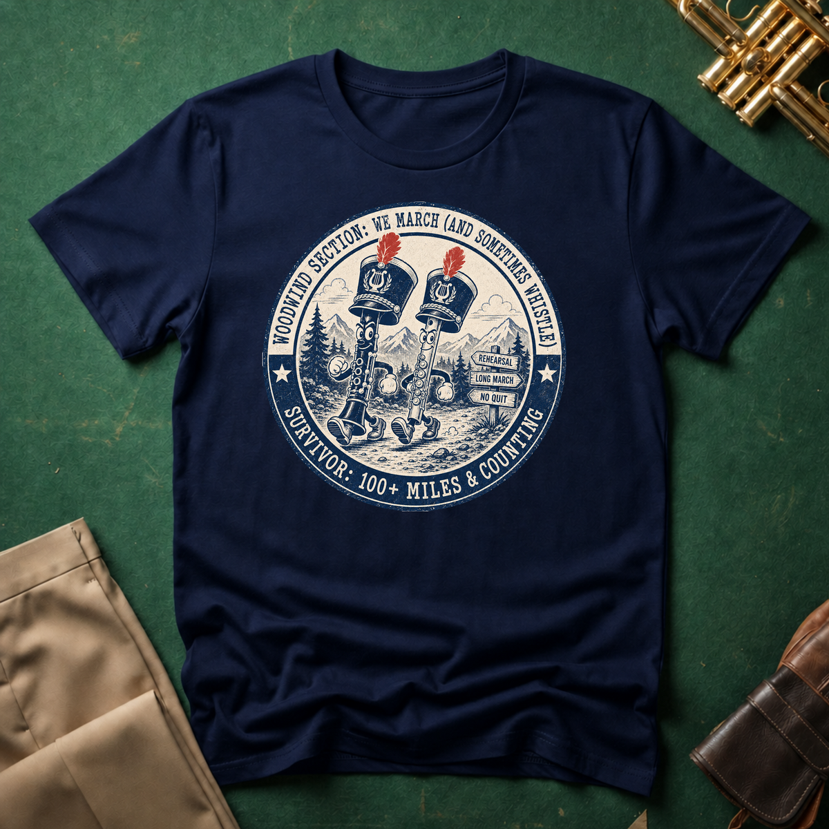 Woodwind Section: We March and Sometimes Whistle T-shirt