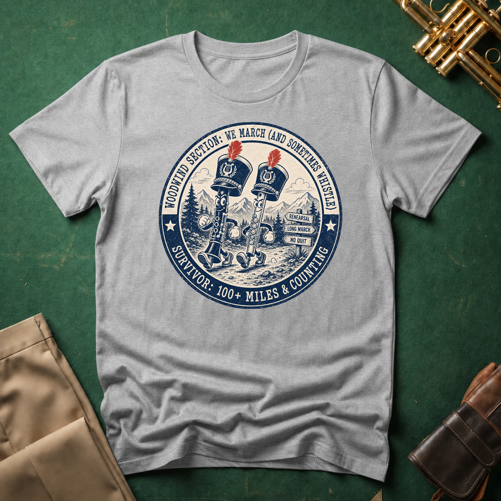 Woodwind Section: We March and Sometimes Whistle T-shirt