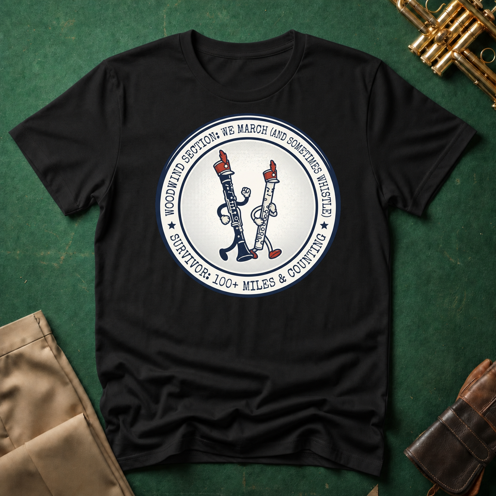 Woodwind Section We March and Sometimes Whistle T-shirt