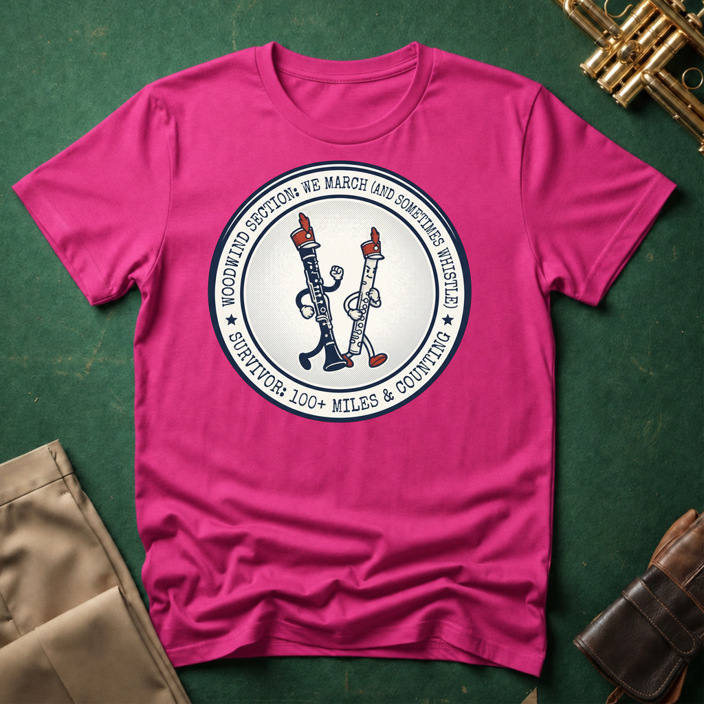 Woodwind Section We March and Sometimes Whistle T-shirt