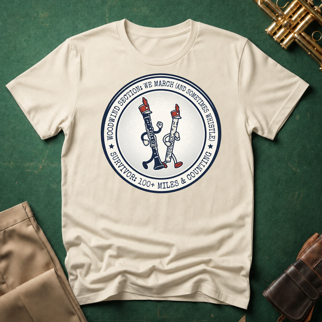 Woodwind Section We March and Sometimes Whistle T-shirt