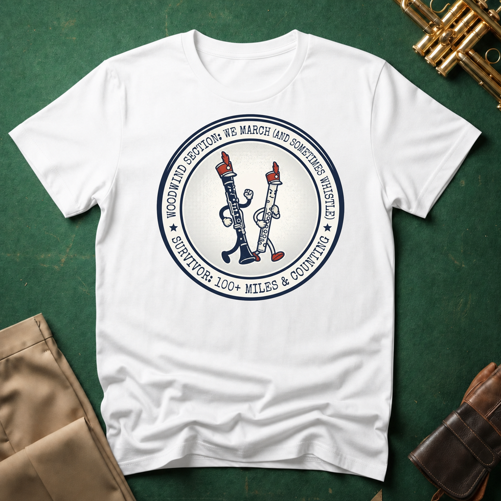 Woodwind Section We March and Sometimes Whistle T-shirt