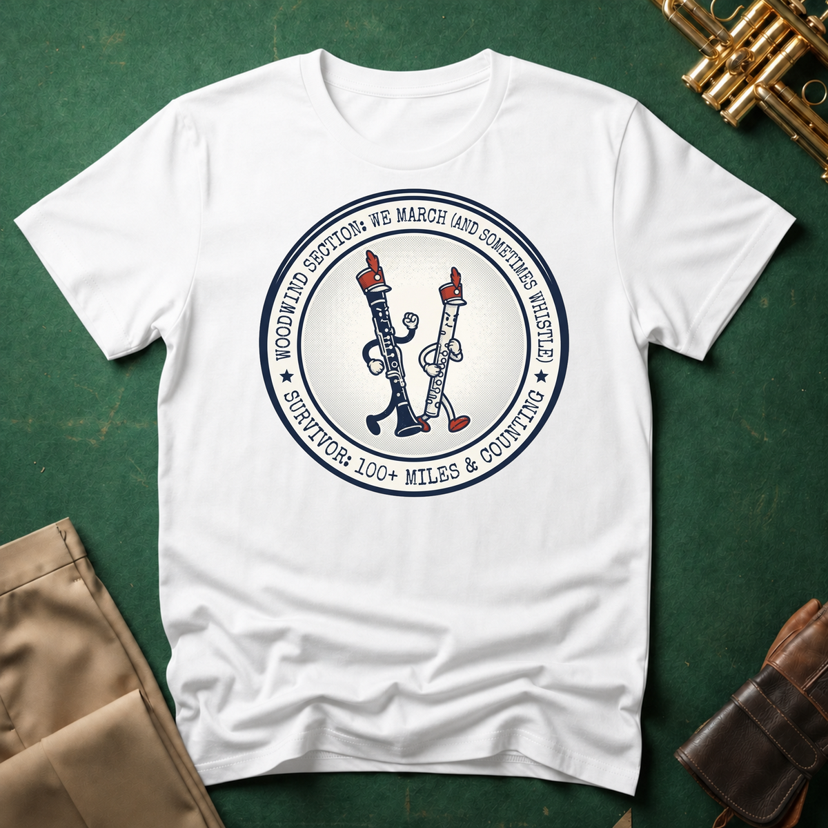 Woodwind Section We March and Sometimes Whistle T-shirt