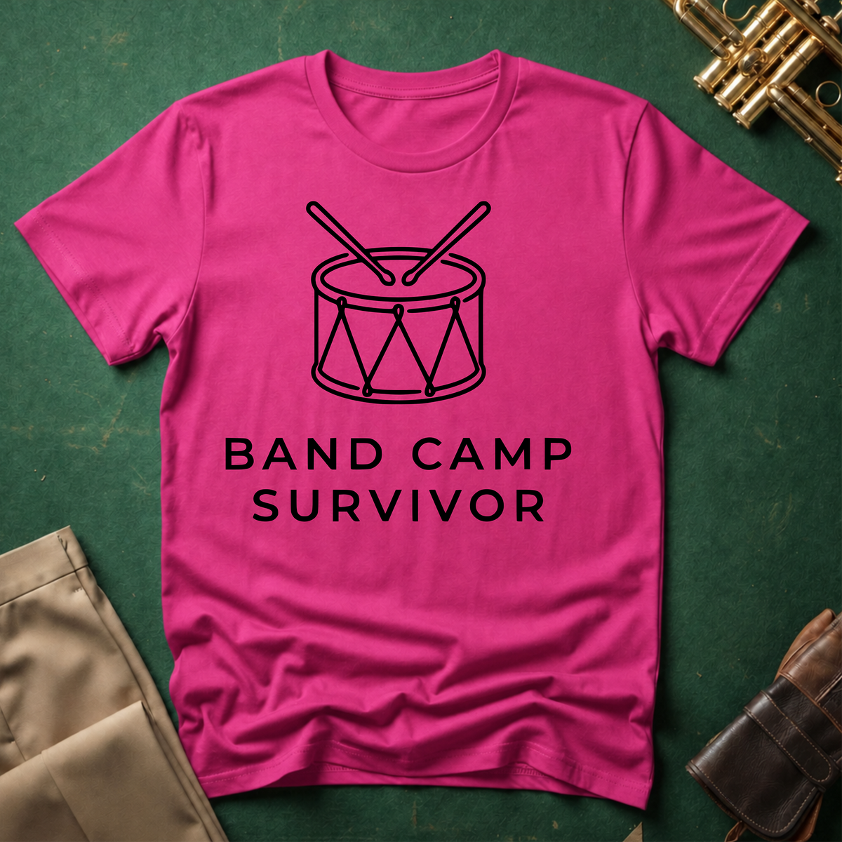 Band Camp Survivor Snare Drum T-shirt
