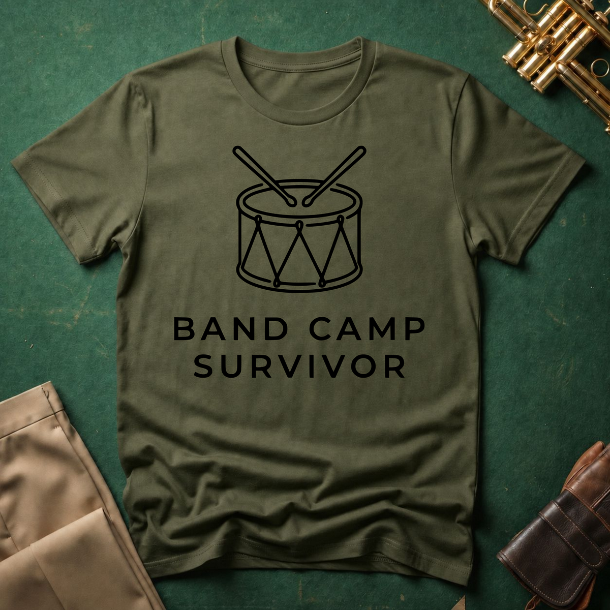 Band Camp Survivor Snare Drum T-shirt