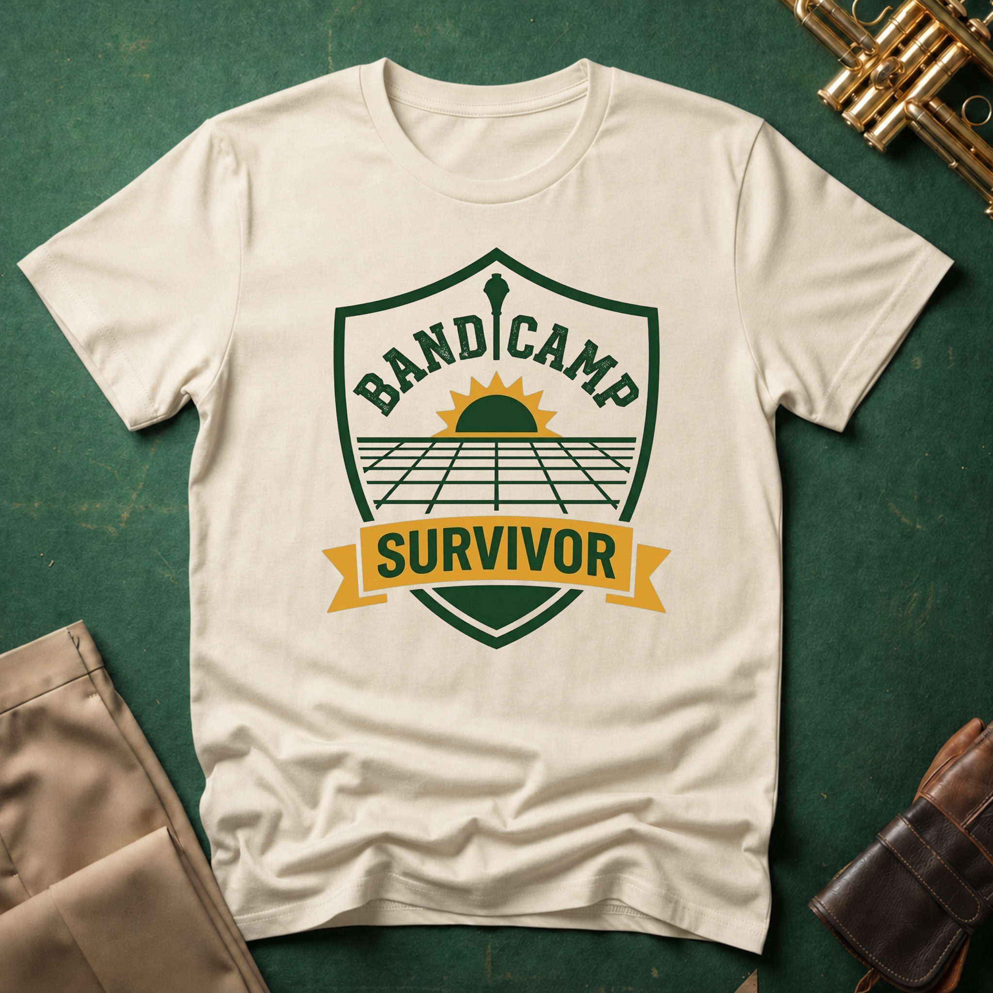 Band Camp Survivor Sunshine Badge T-shirt