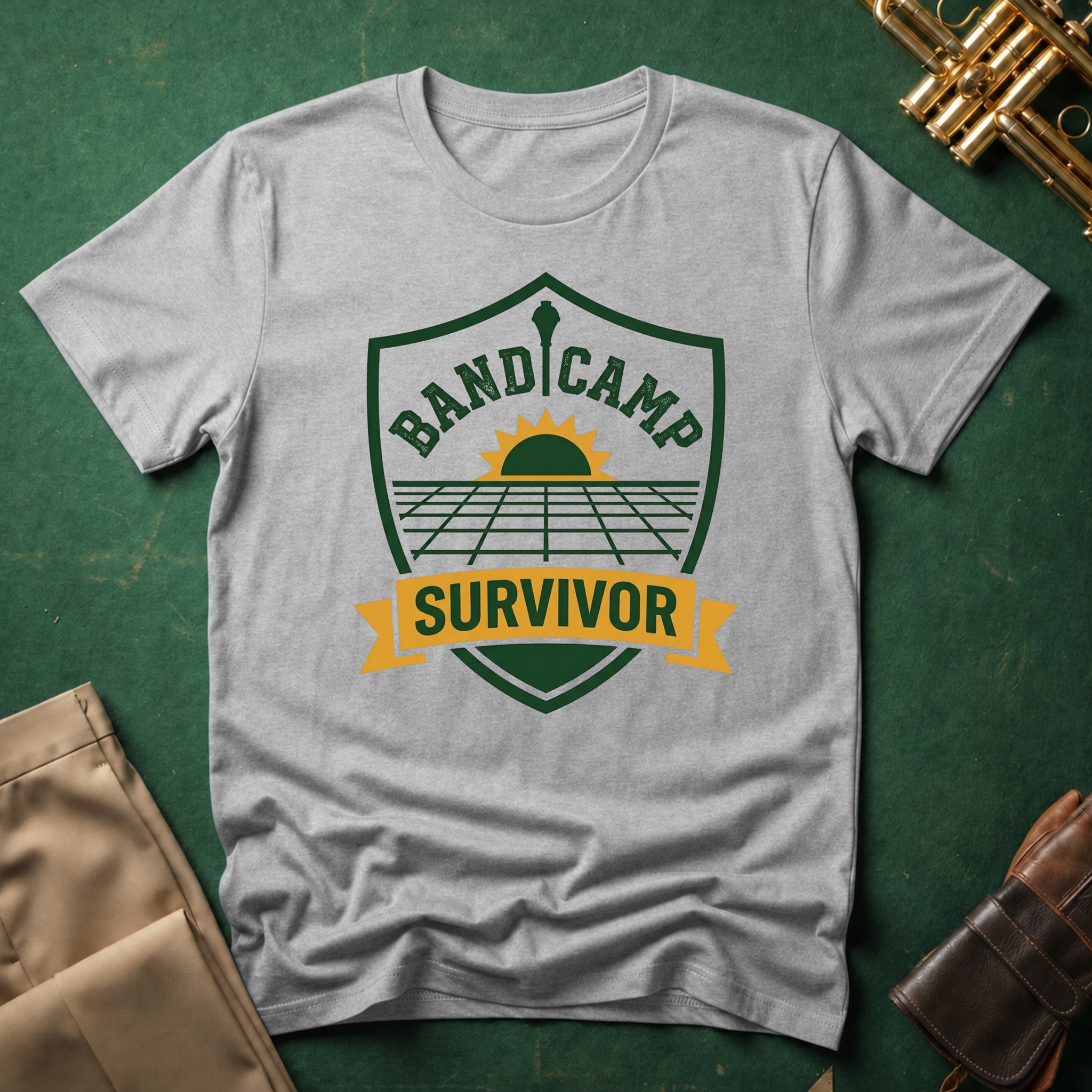 Band Camp Survivor Sunshine Badge T-shirt