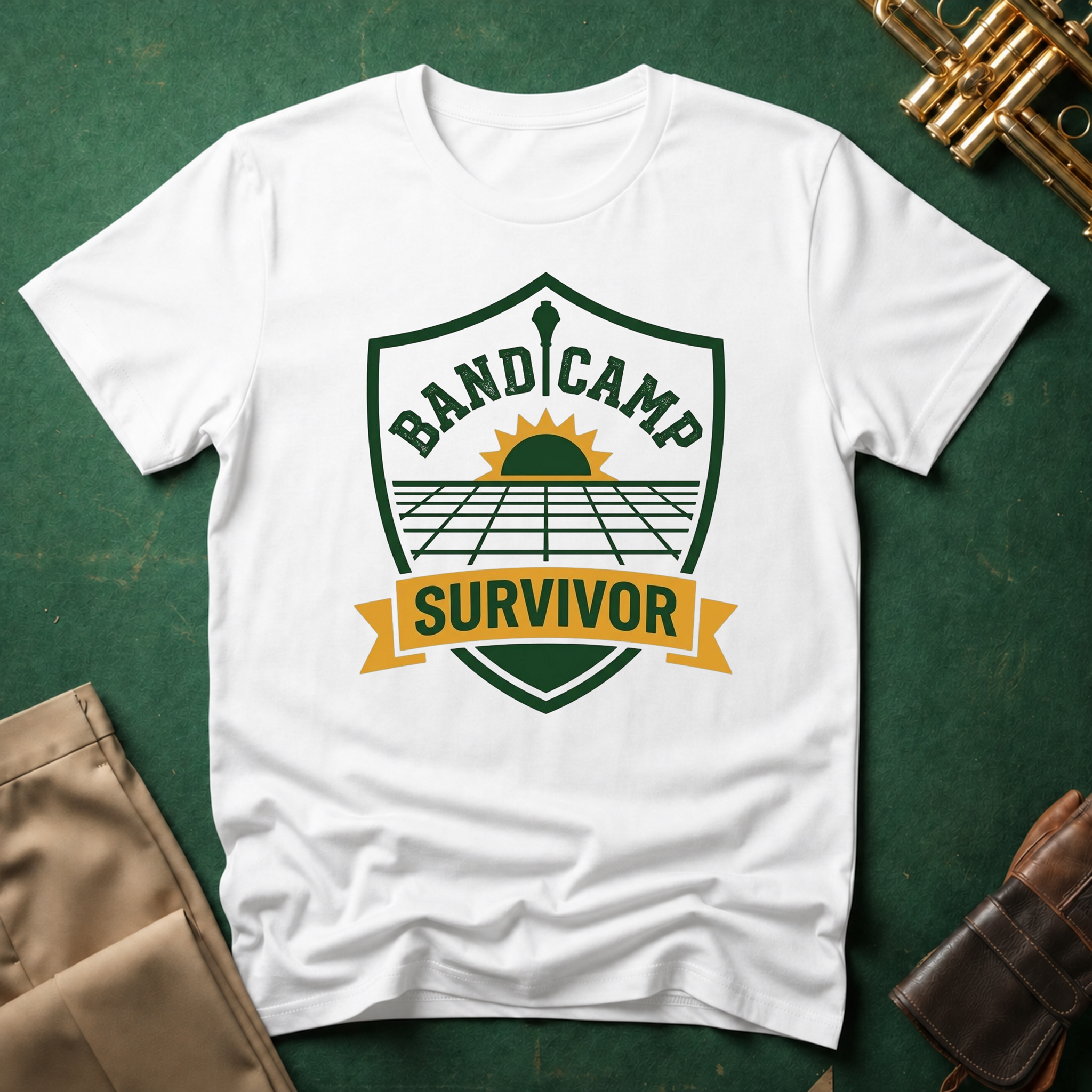 Band Camp Survivor Sunshine Badge T-shirt