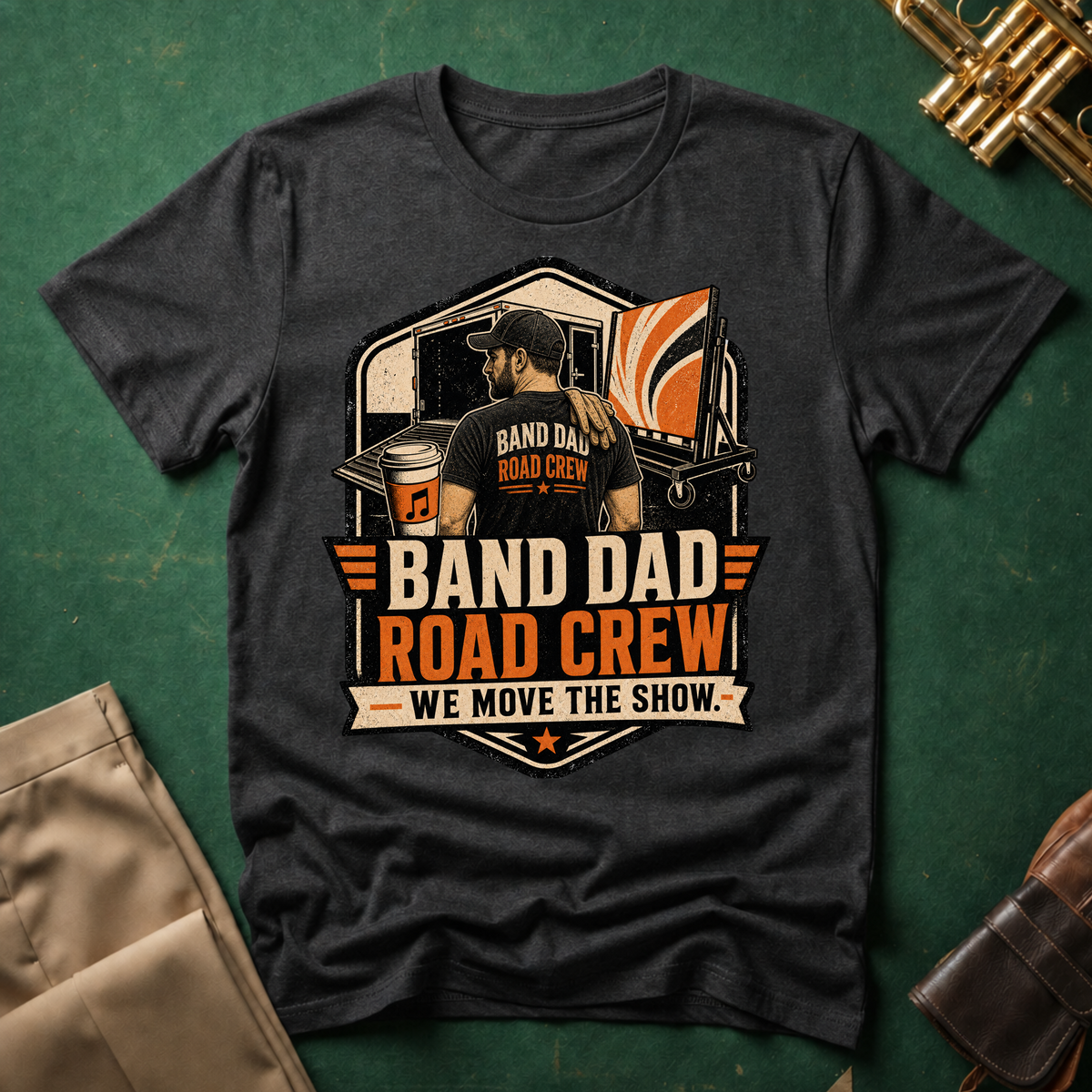 Band Dad Road Crew We Move the Show T-shirt