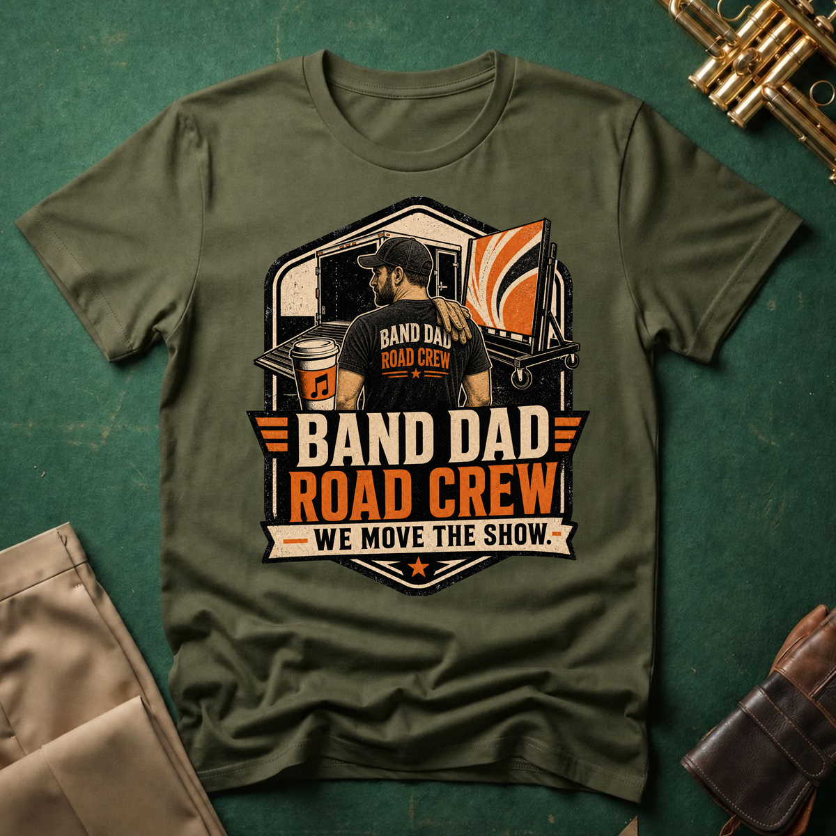 Band Dad Road Crew We Move the Show T-shirt