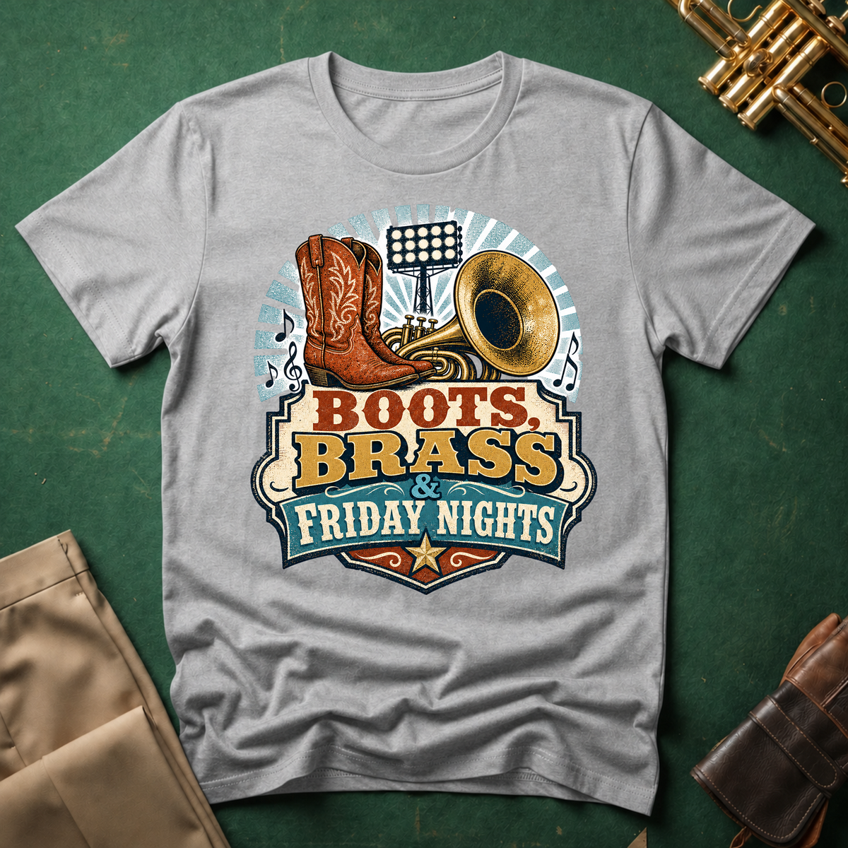 Boots Brass and Friday Nights T-shirt