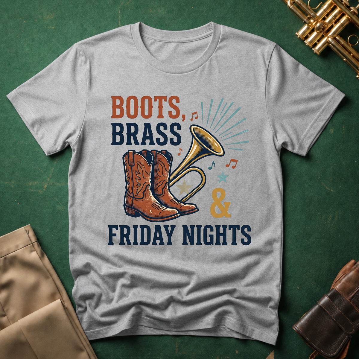 Boots Brass and Friday Nights T-shirt