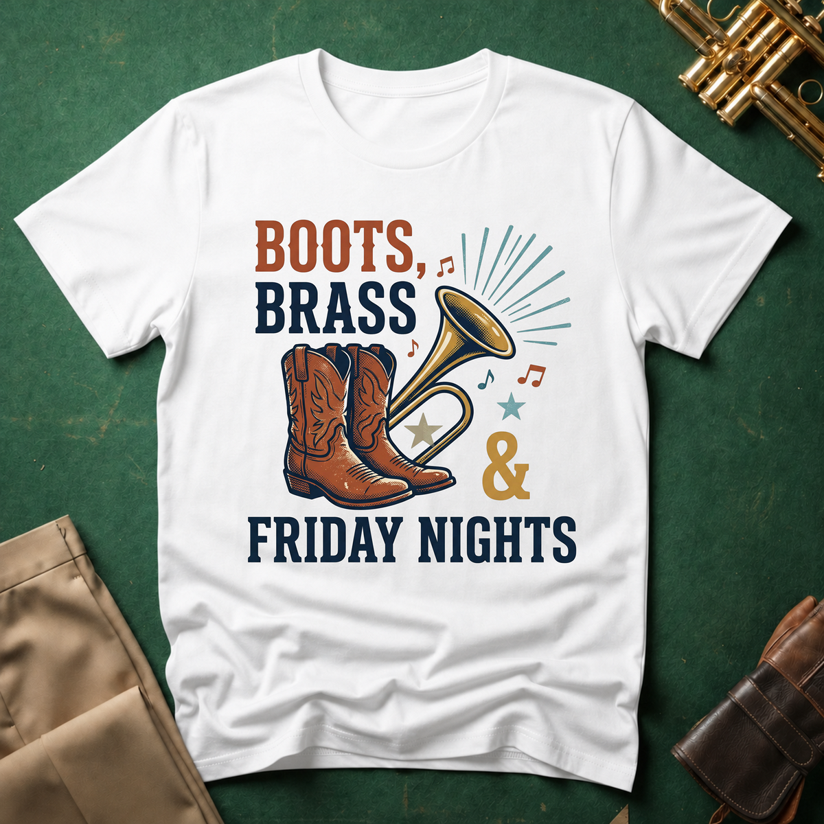 Boots Brass and Friday Nights T-shirt