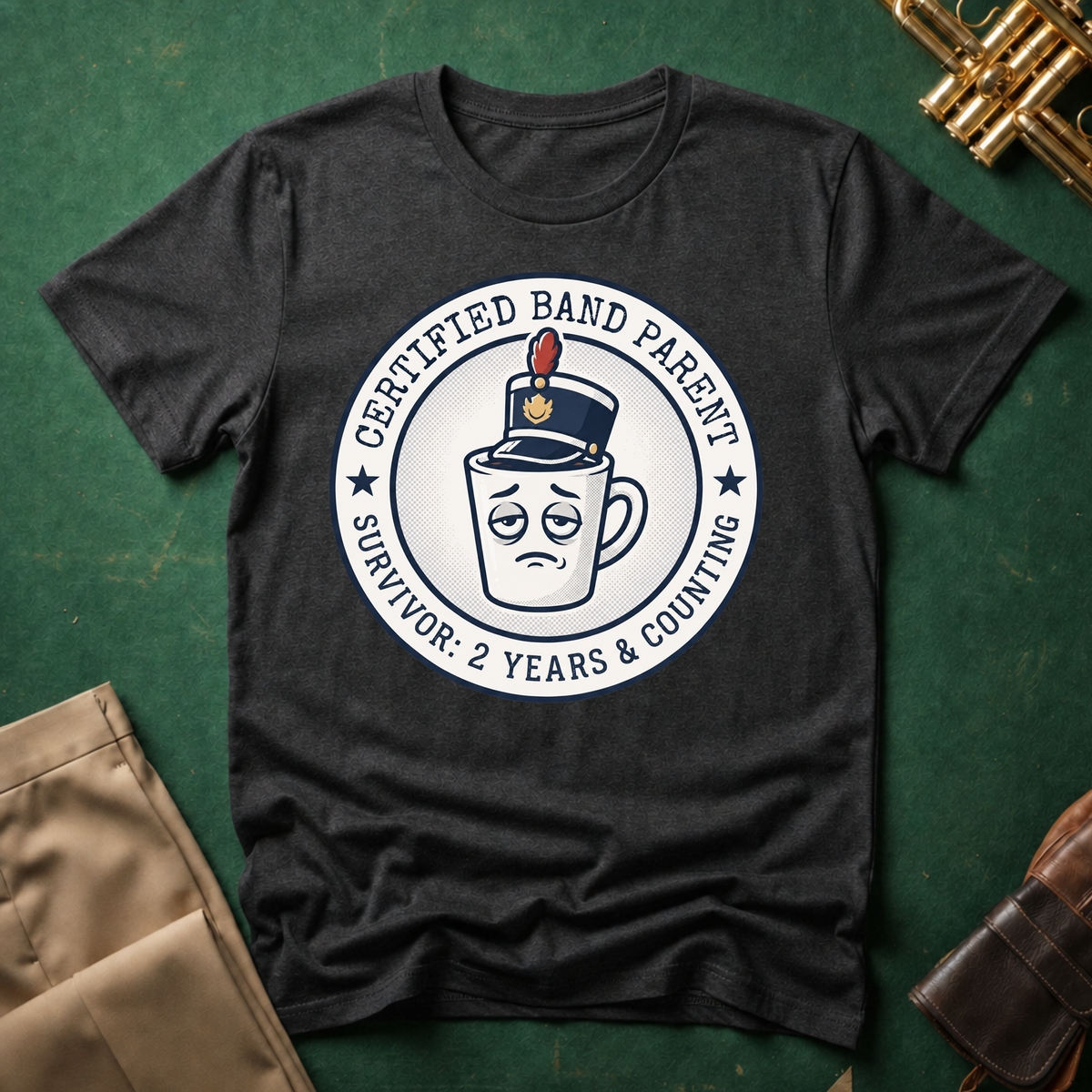 Certified Band Parent Survivor: 2 Years and Counting T-shirt