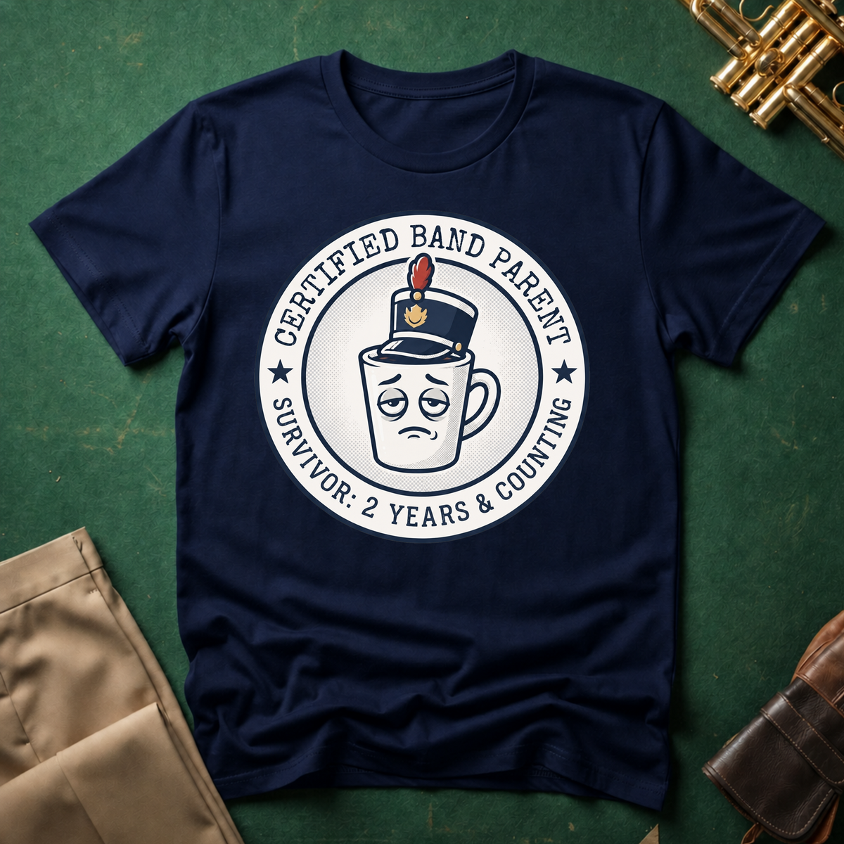 Certified Band Parent Survivor: 2 Years and Counting T-shirt