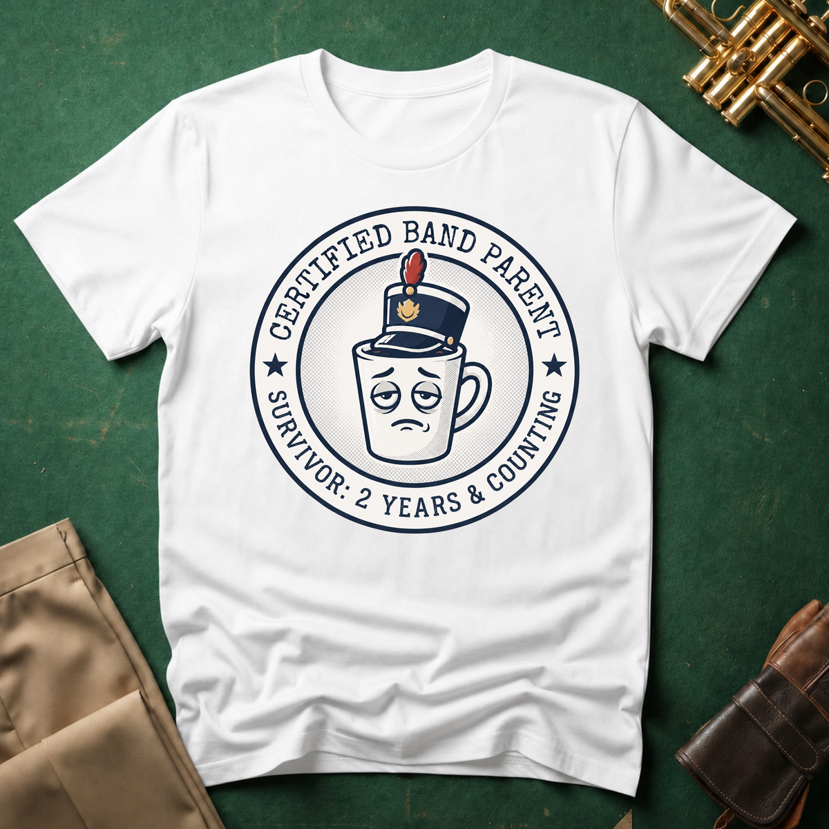 Certified Band Parent Survivor: 2 Years and Counting T-shirt