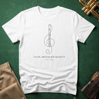 Flute Articulate Velocity Treble Clef T-shirt
