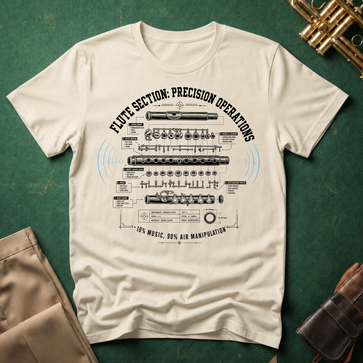 Flute Section Precision Operations T-shirt
