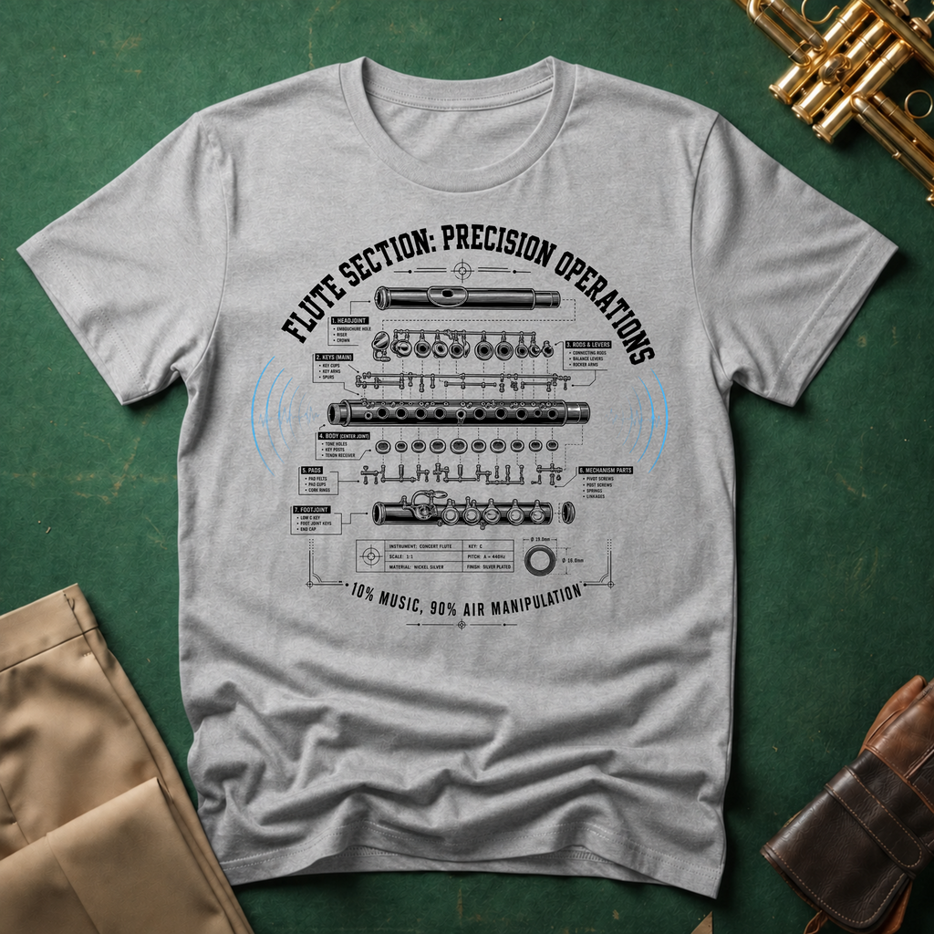 Flute Section Precision Operations T-shirt