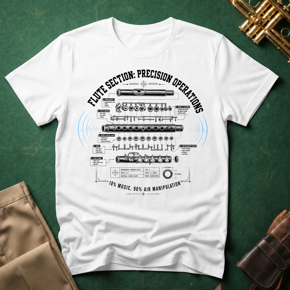 Flute Section Precision Operations T-shirt