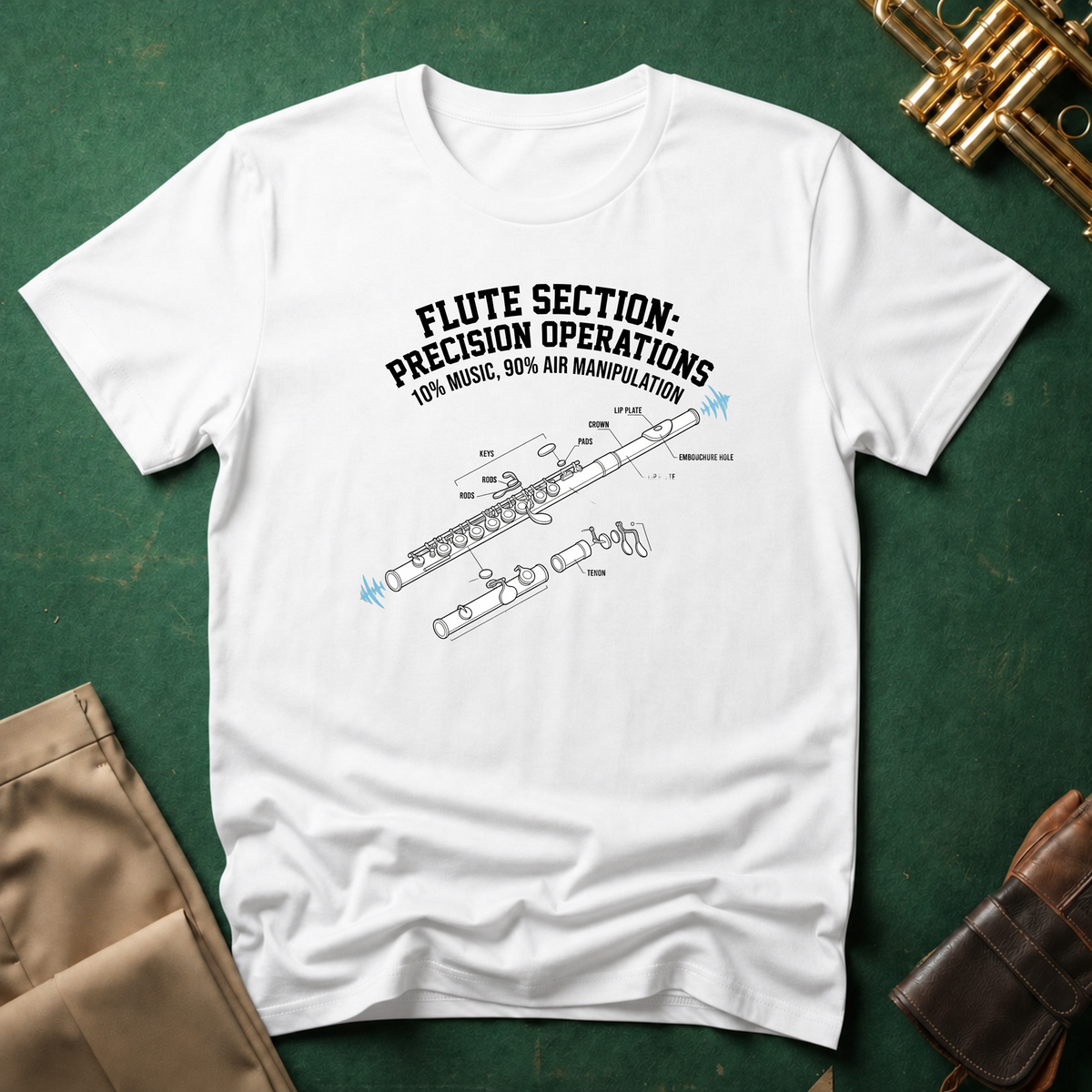 Flute Section Precision Operations T-shirt