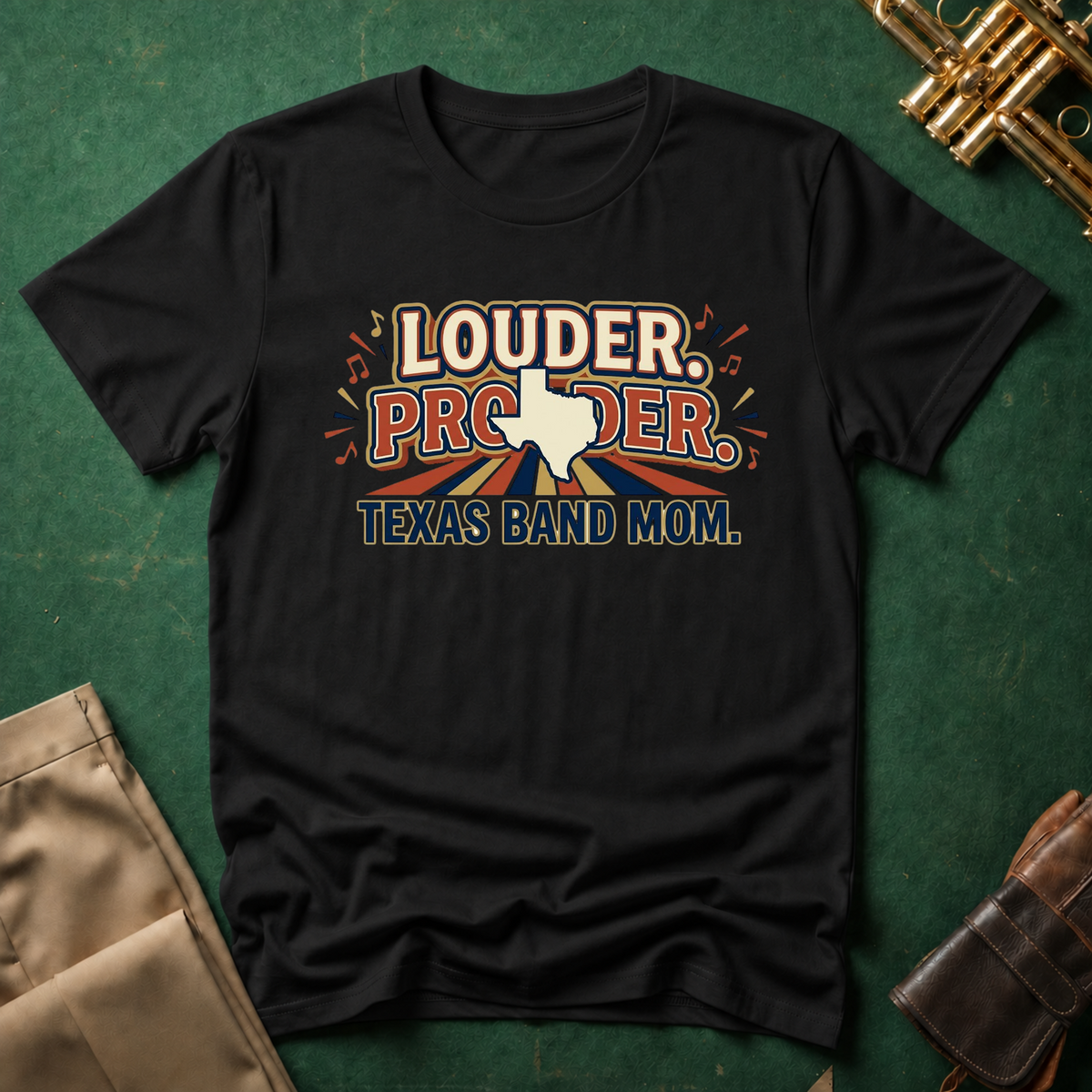 Louder. Prouder. Texas Band Mom T-shirt