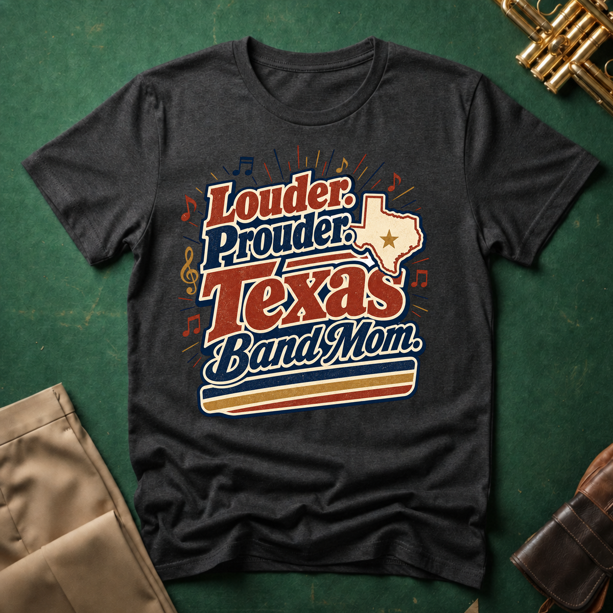 Louder Prouder Texas Band Mom T-shirt