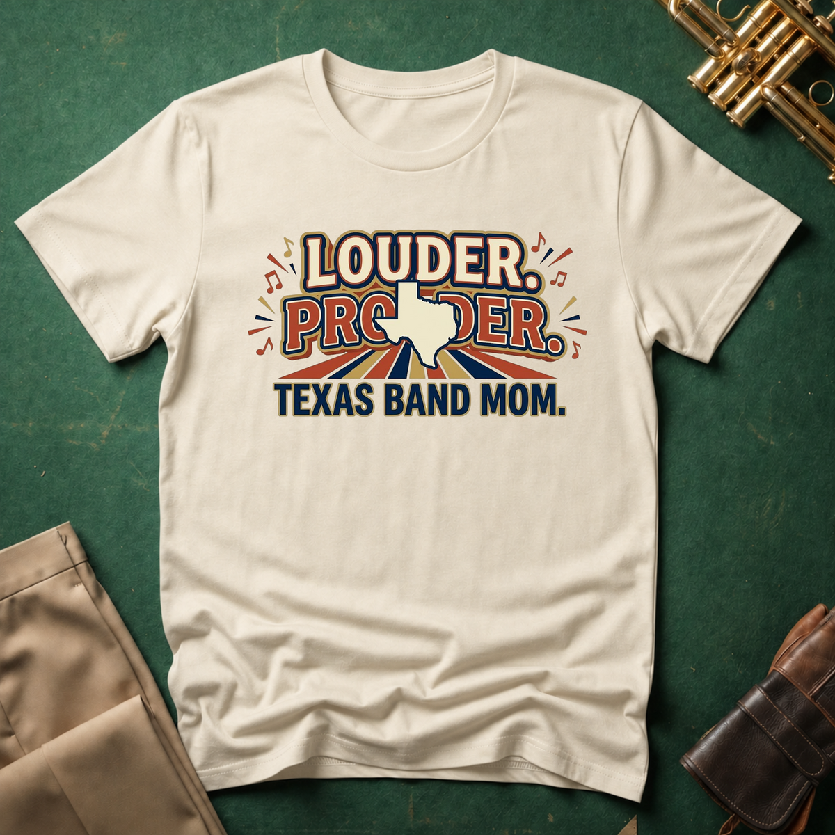 Louder. Prouder. Texas Band Mom T-shirt
