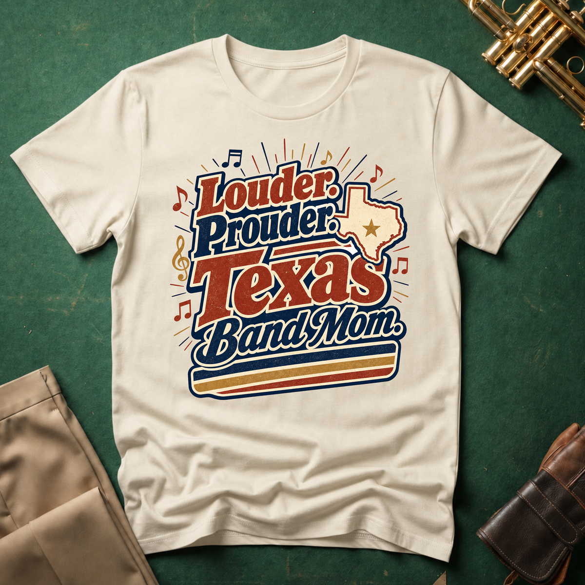 Louder Prouder Texas Band Mom T-shirt