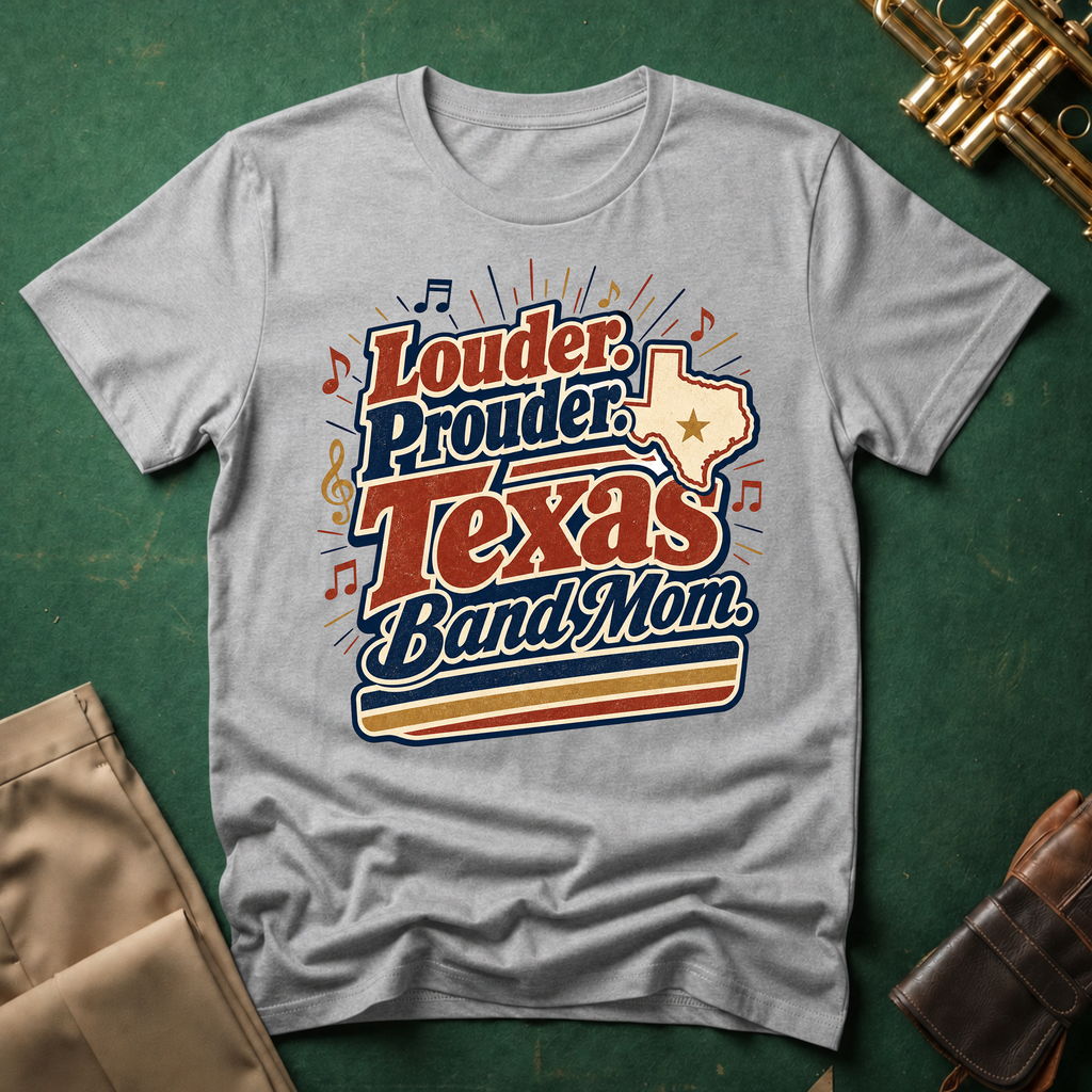 Louder Prouder Texas Band Mom T-shirt