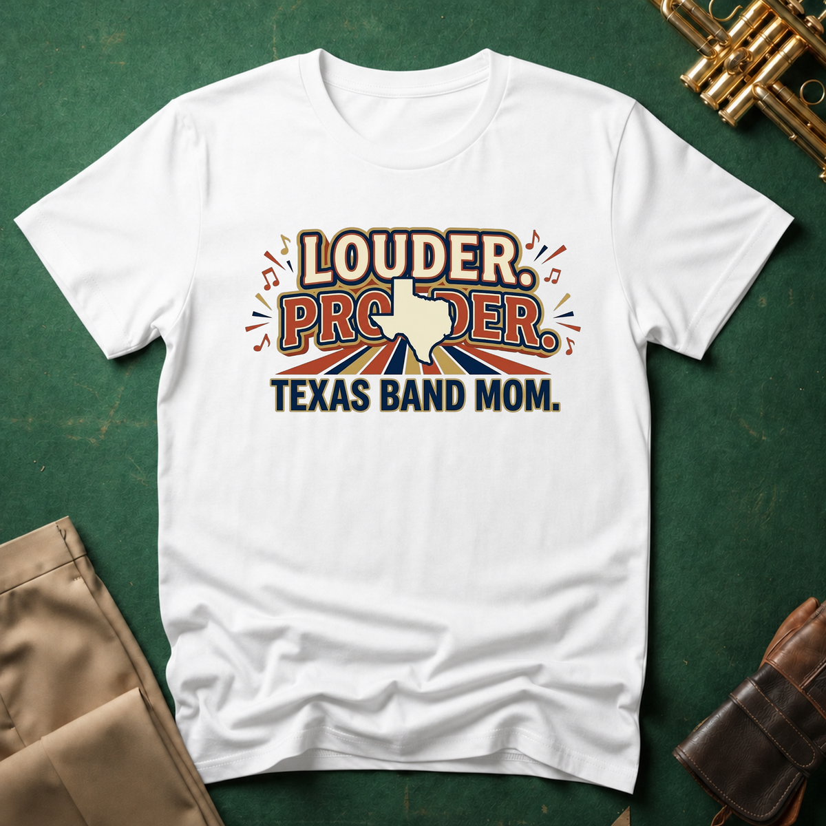 Louder. Prouder. Texas Band Mom T-shirt