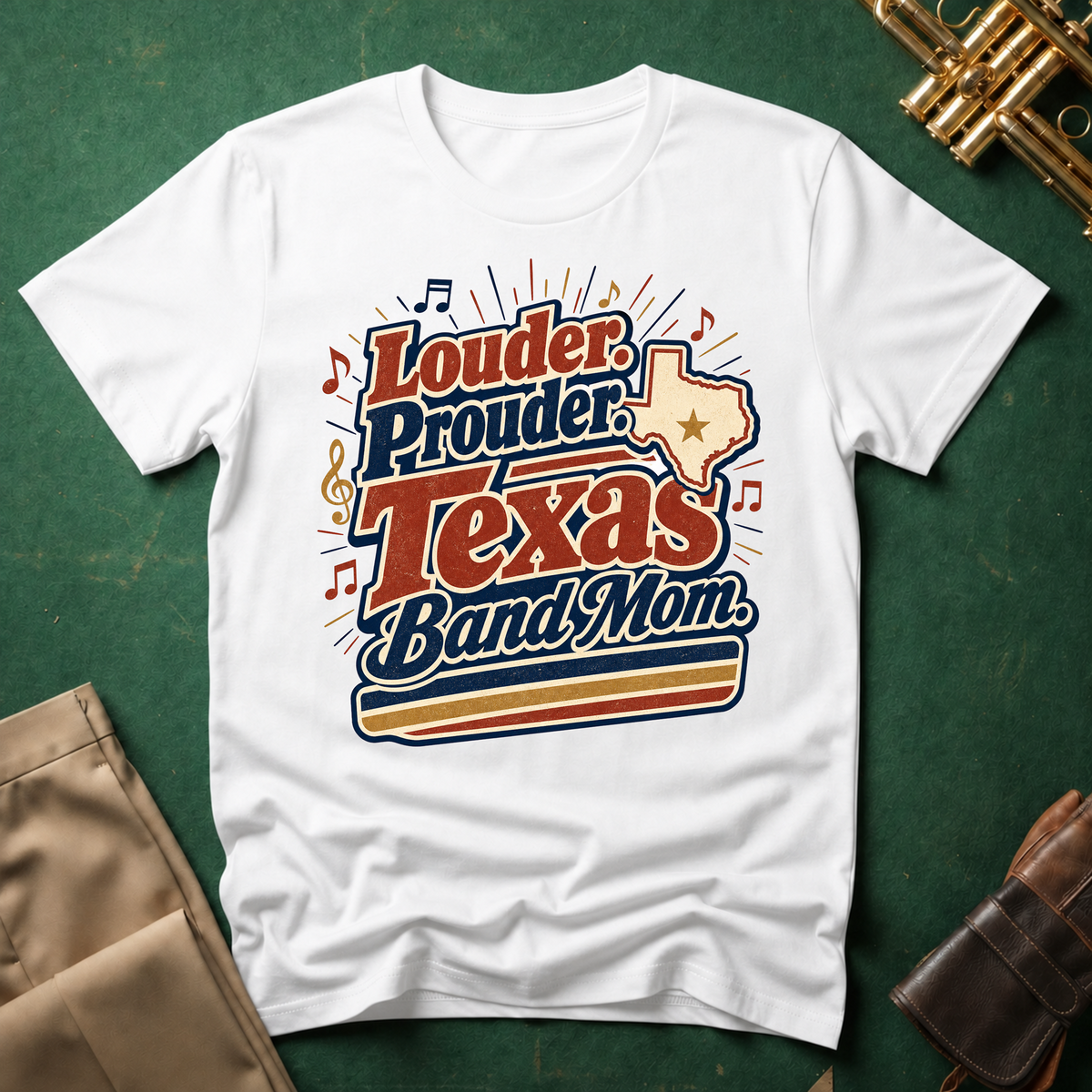 Louder Prouder Texas Band Mom T-shirt