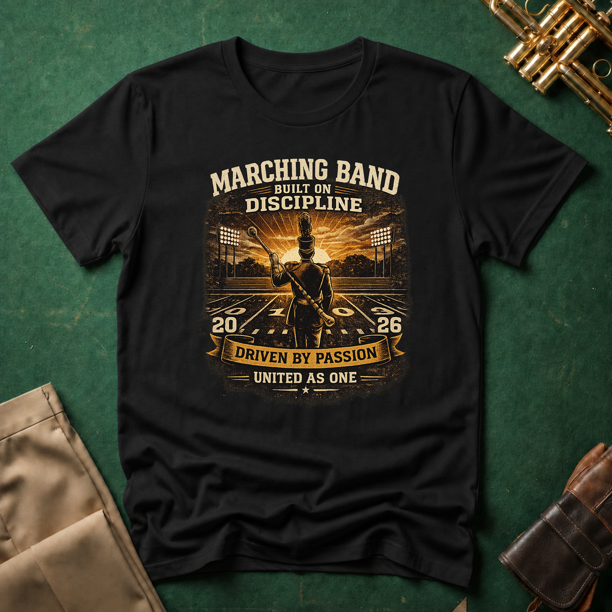 Marching Band Built on Discipline Driven by Passion T-shirt