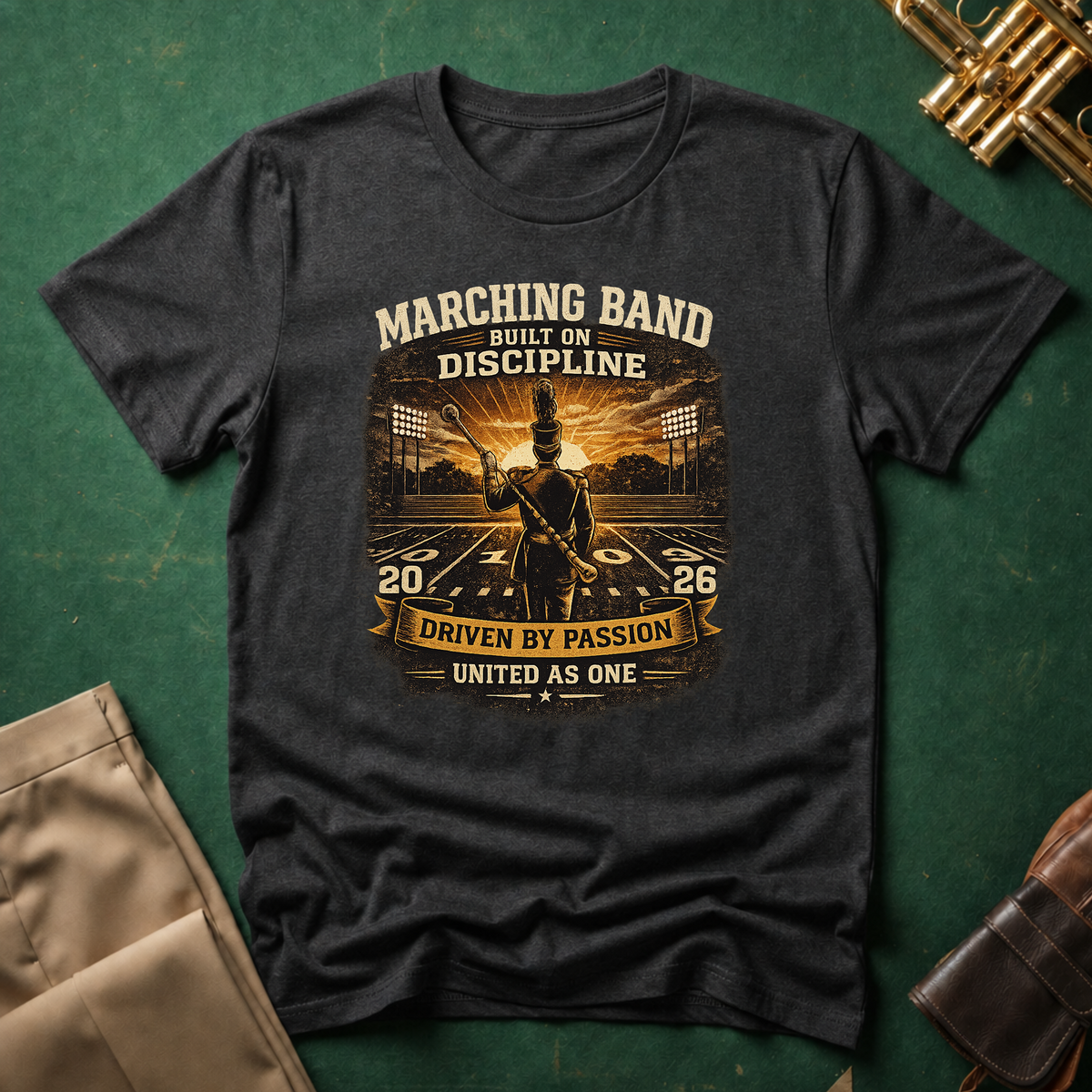 Marching Band Built on Discipline Driven by Passion T-shirt