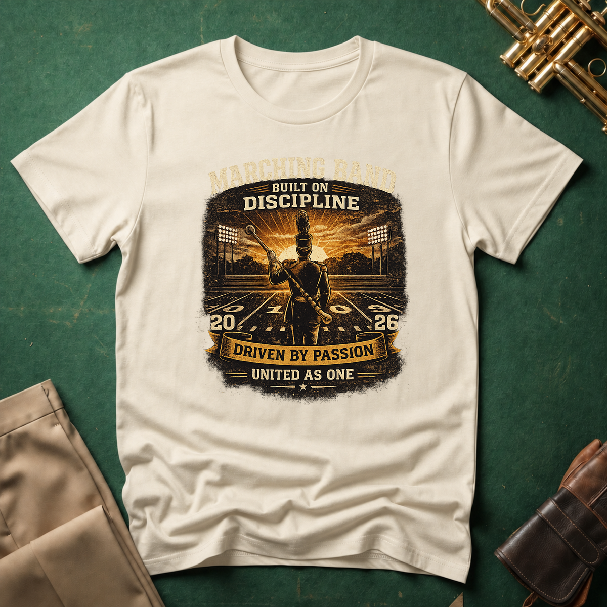 Marching Band Built on Discipline Driven by Passion T-shirt
