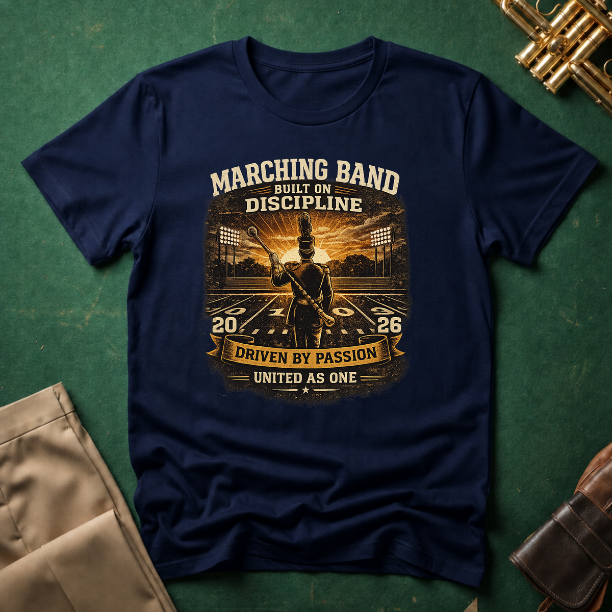 Marching Band Built on Discipline Driven by Passion T-shirt