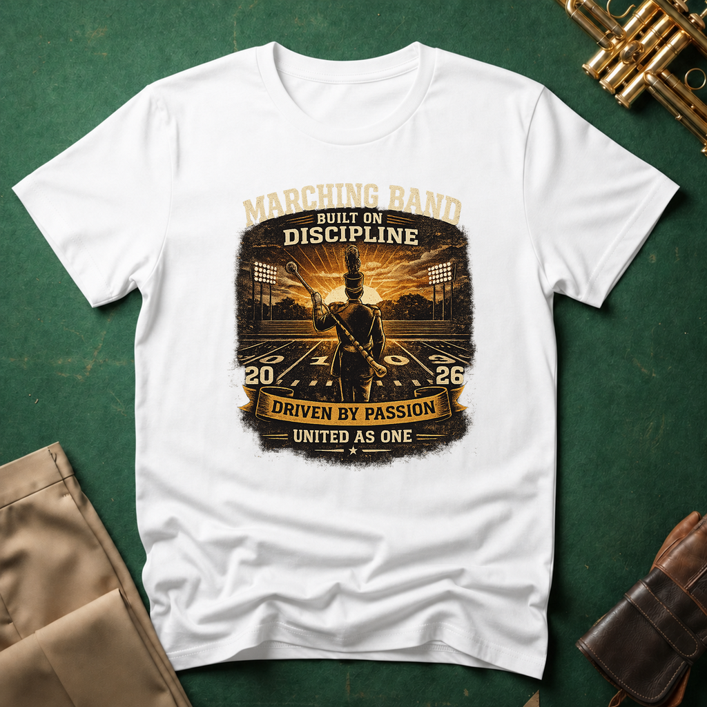 Marching Band Built on Discipline Driven by Passion T-shirt