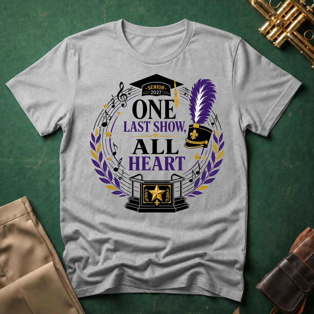 Senior 2027 One Last Show All Heart T-shirt