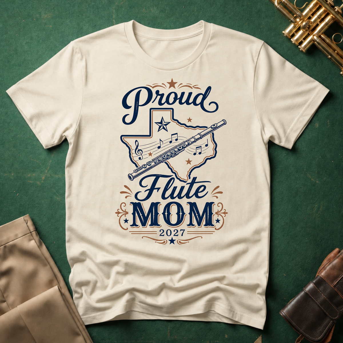 Proud Flute Mom 2027 TX T-shirt