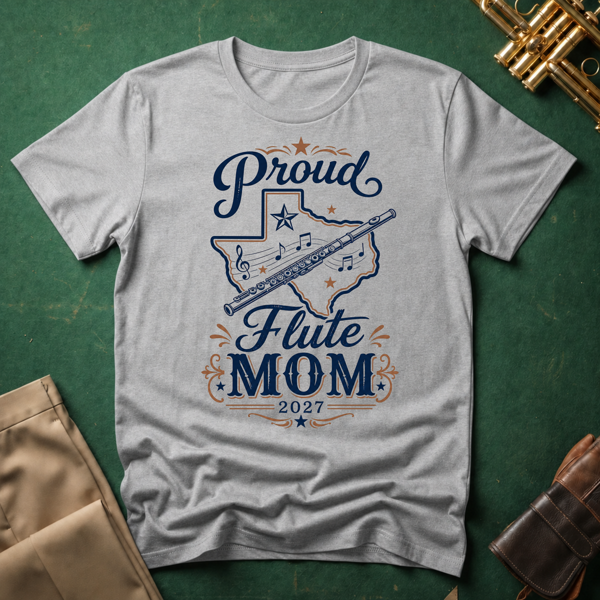 Proud Flute Mom 2027 TX T-shirt