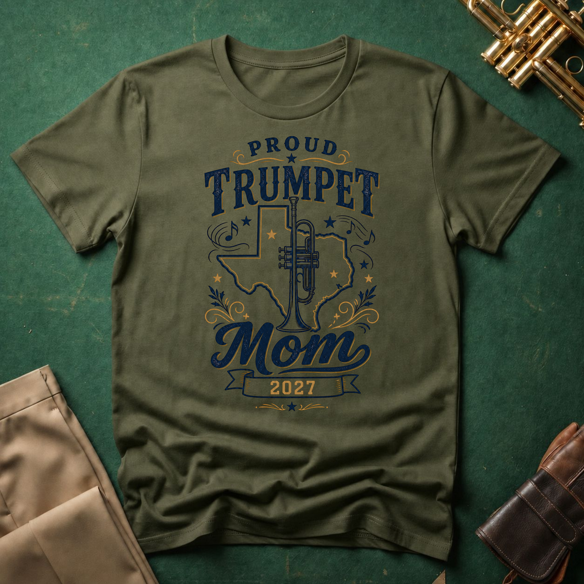 Proud Trumpet TX Mom 2027 T-shirt