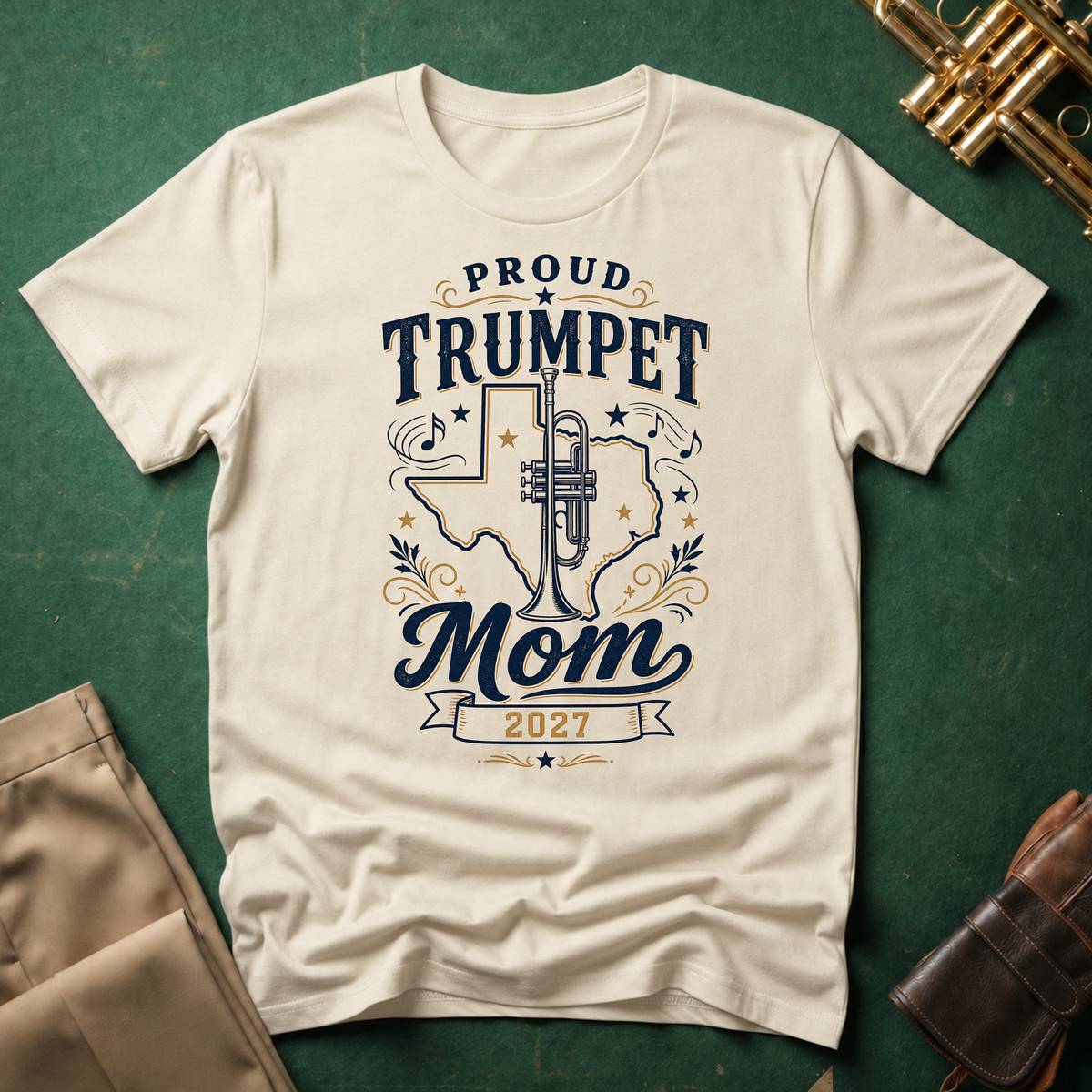Proud Trumpet TX Mom 2027 T-shirt