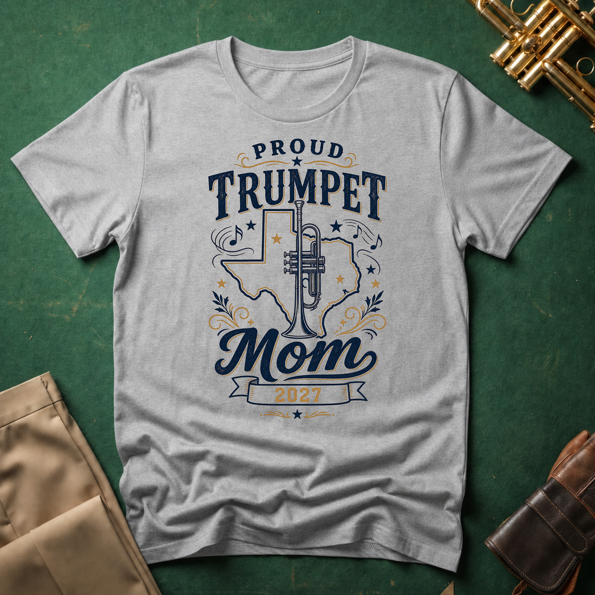 Proud Trumpet TX Mom 2027 T-shirt