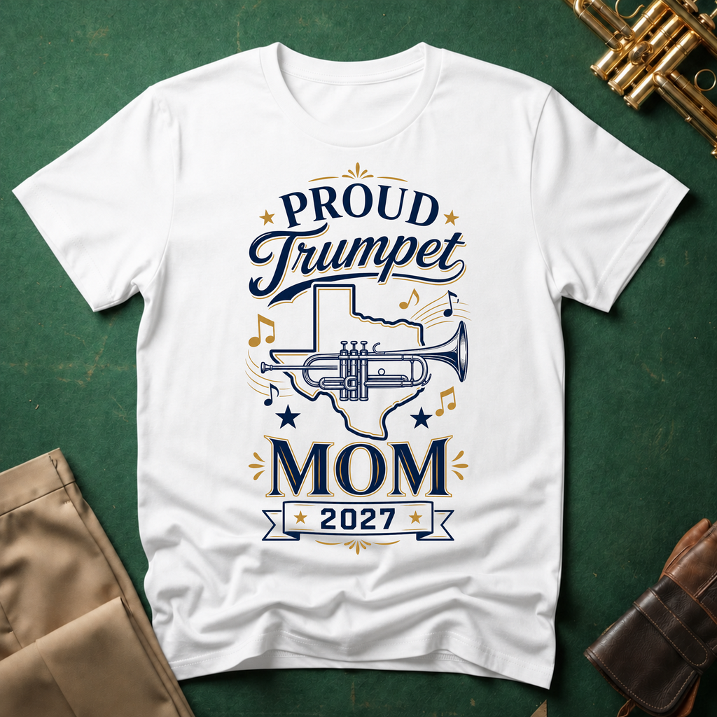Proud Trumpet Mom 2027 TX T-shirt