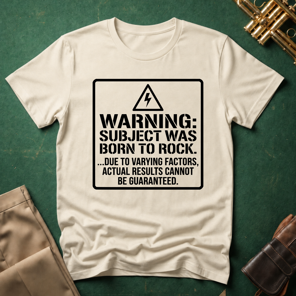 Warning: Subject Was Born to Rock T-shirt