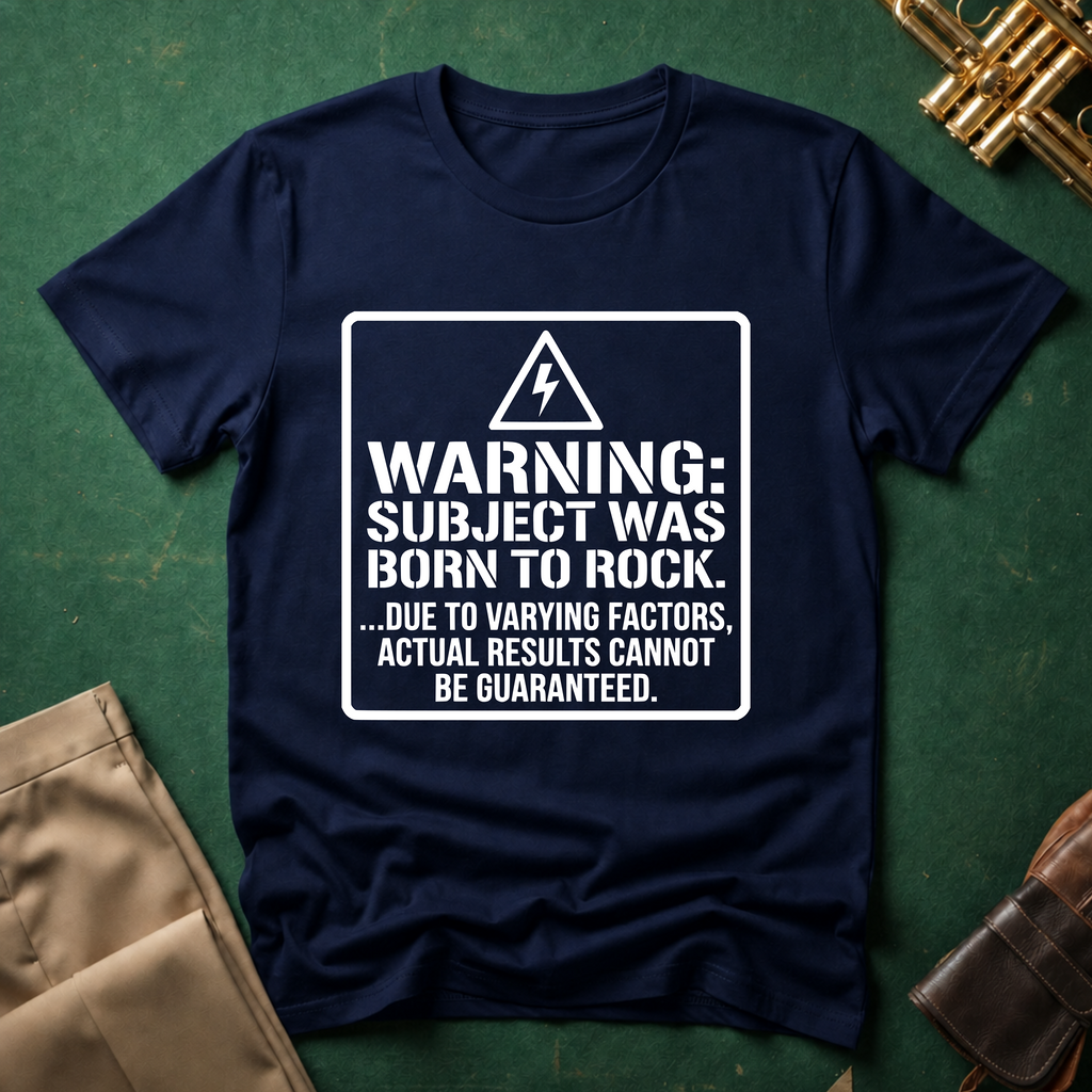 Warning: Subject Was Born to Rock T-shirt