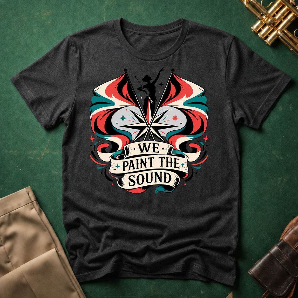We Paint the Town Color Guard Retro Colors T-shirt