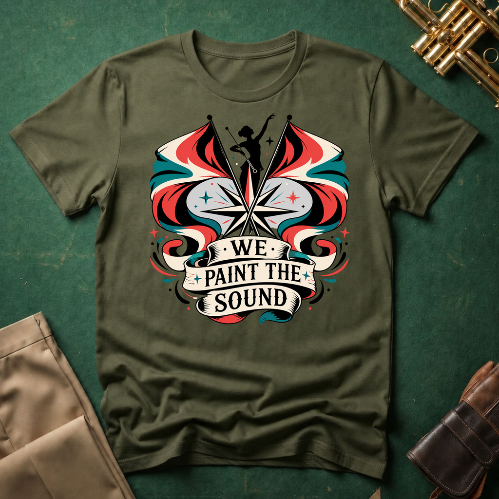 We Paint the Town Color Guard Retro Colors T-shirt