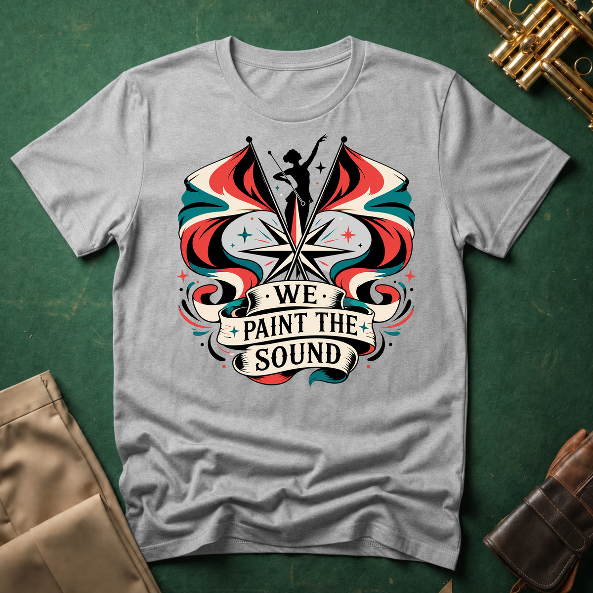 We Paint the Town Color Guard Retro Colors T-shirt