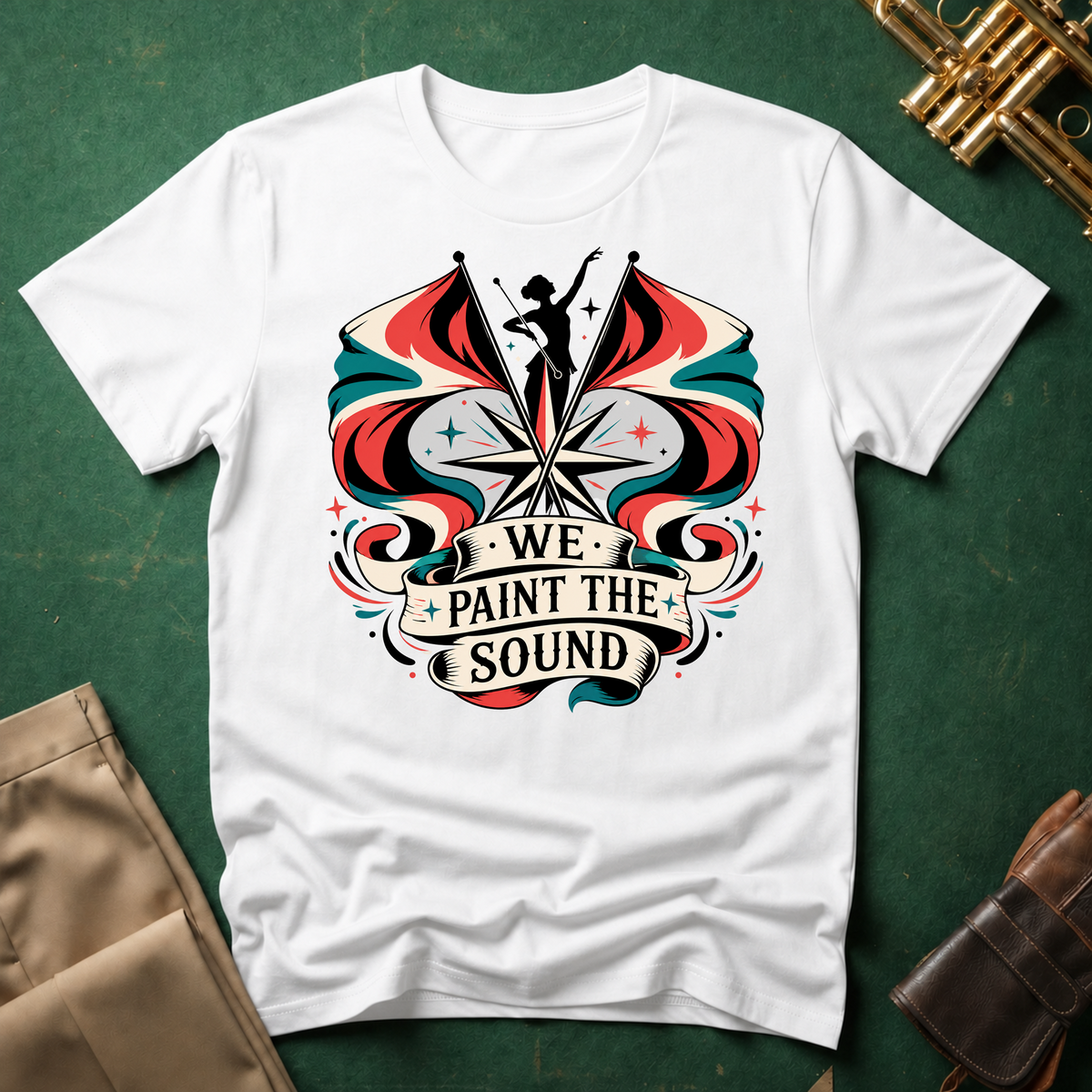 We Paint the Town Color Guard Retro Colors T-shirt